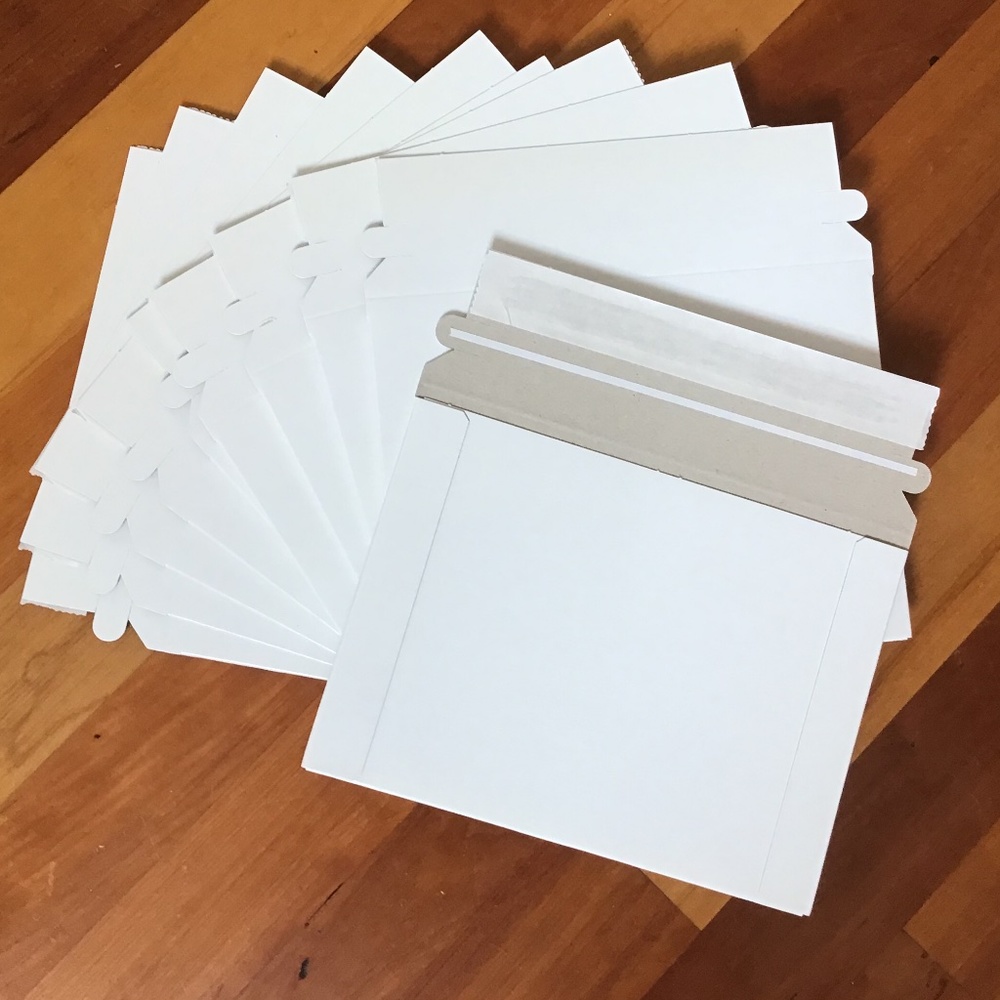 10 New Rigid Mailer Envelopes Shipping Supplies Self-Sealing Cards Crafts